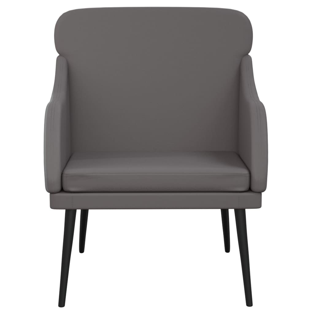 Sessel Grau 63x76x80 cm Kunstleder
