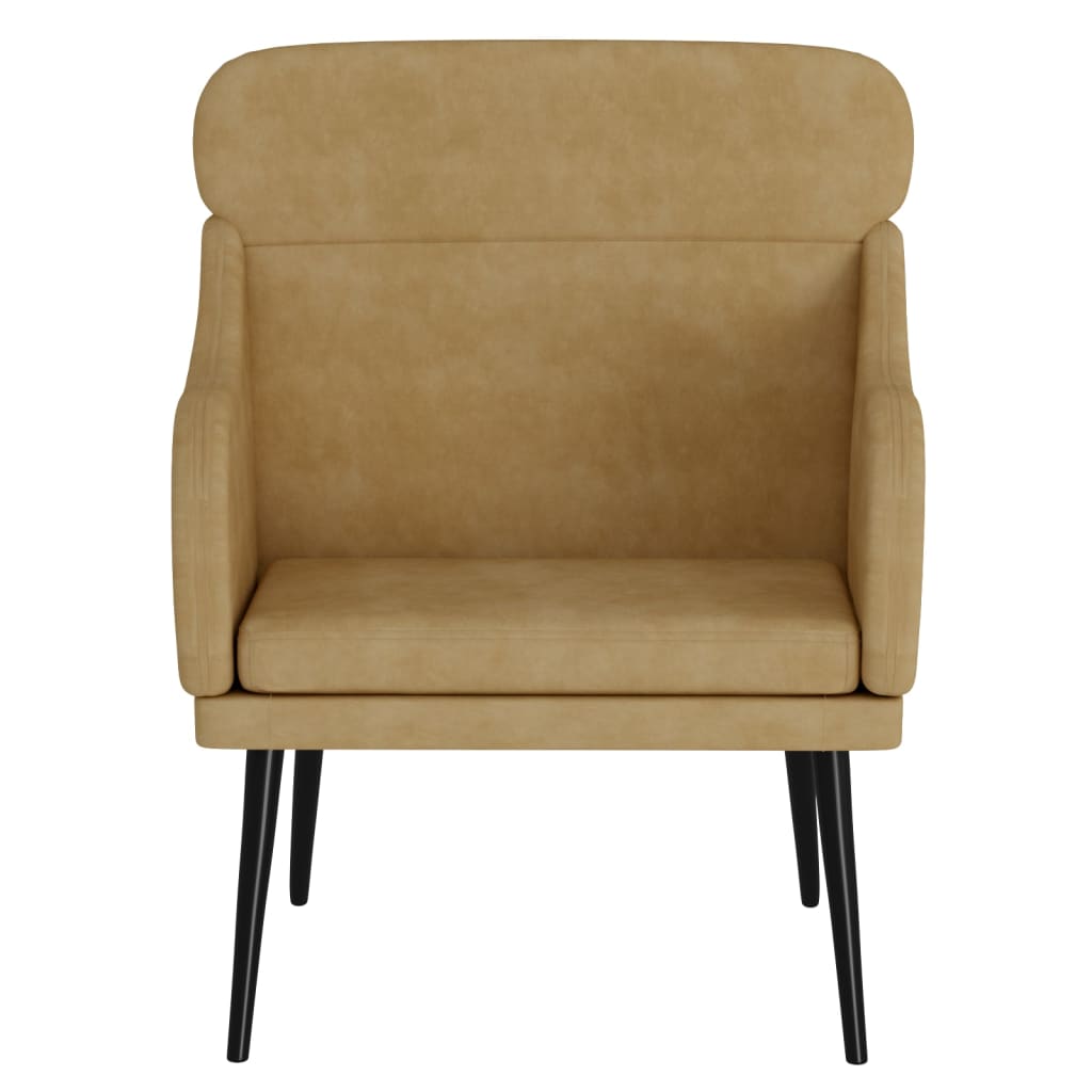 Sessel Braun 63x76x80 cm Samt