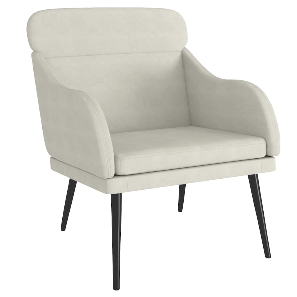 Sessel Creme 63x76x80 cm Samt