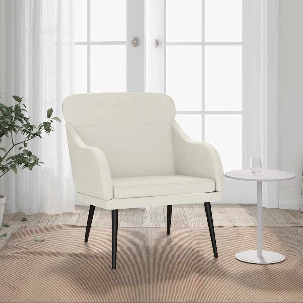 Sessel Creme 63x76x80 cm Samt