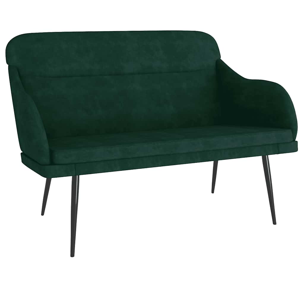 Sitzbank Dunkelgrün 110x76x80 cm Samt