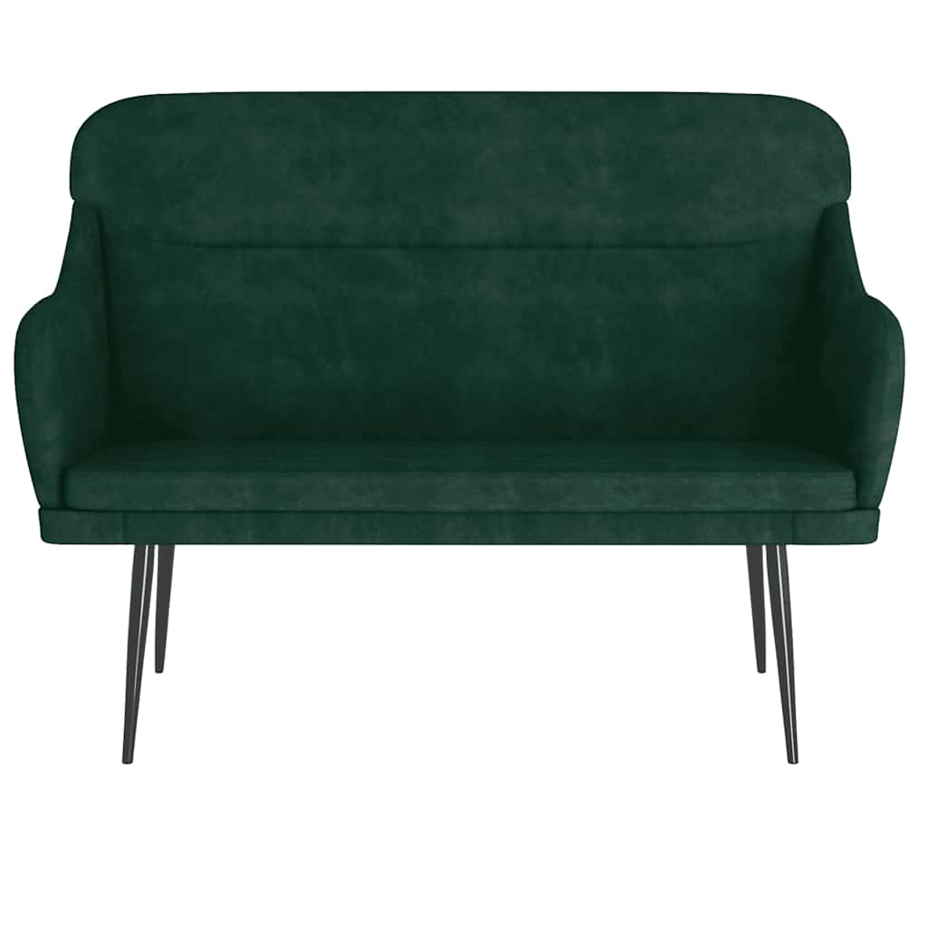 Sitzbank Dunkelgrün 110x76x80 cm Samt