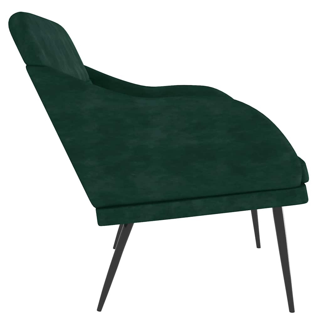 Sitzbank Dunkelgrün 110x76x80 cm Samt