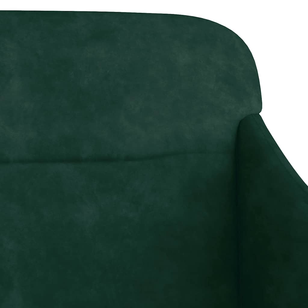 Sitzbank Dunkelgrün 110x76x80 cm Samt