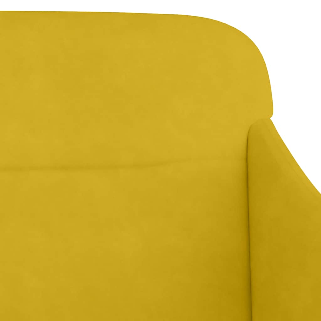 Sitzbank Gelb 110x76x80 cm Samt