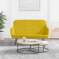 Sitzbank Gelb 110x76x80 cm Samt