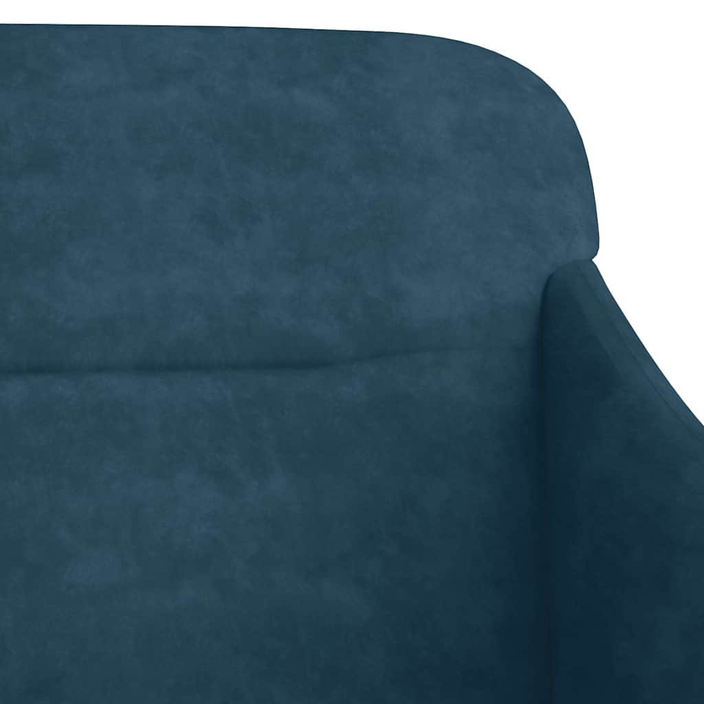 Sitzbank Blau 110x76x80 cm Samt