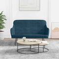 Sitzbank Blau 110x76x80 cm Samt