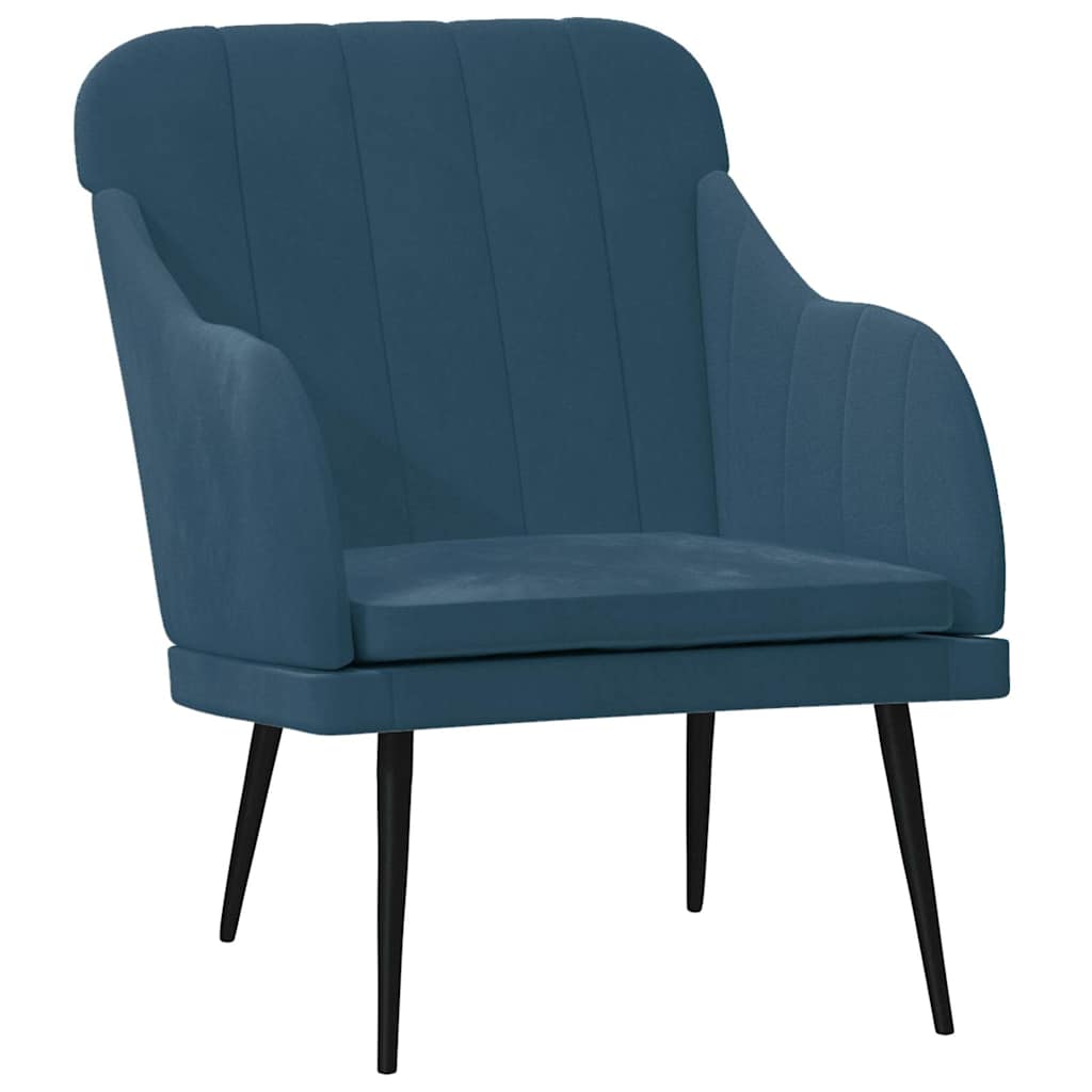 Sessel Blau 63x76x80 cm Samt