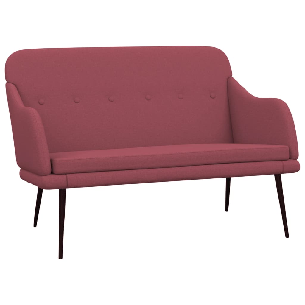 Sitzbank Weinrot 110x76x80 cm Stoff