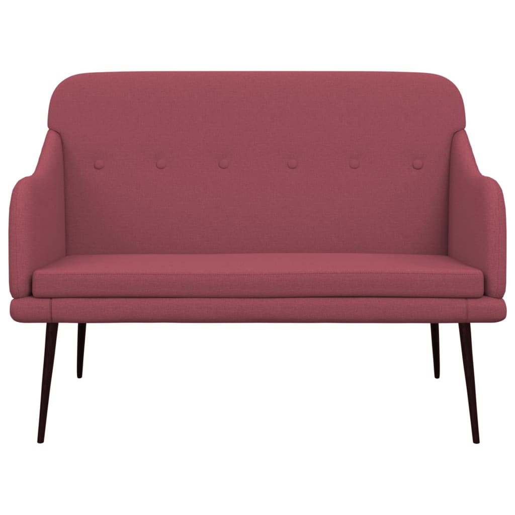 Sitzbank Weinrot 110x76x80 cm Stoff
