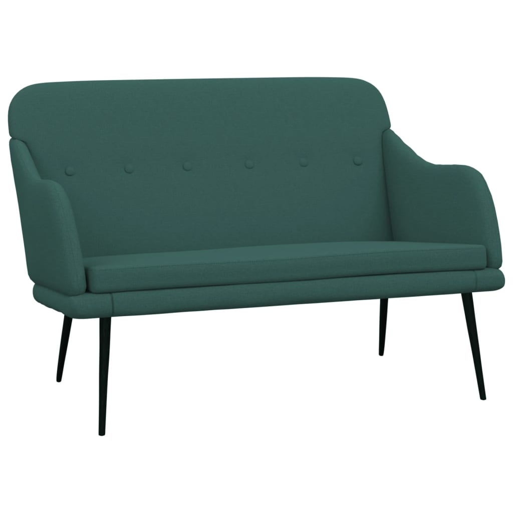Sitzbank Dunkelgrün 110x76x80 cm Stoff