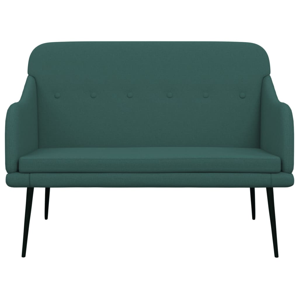 Sitzbank Dunkelgrün 110x76x80 cm Stoff