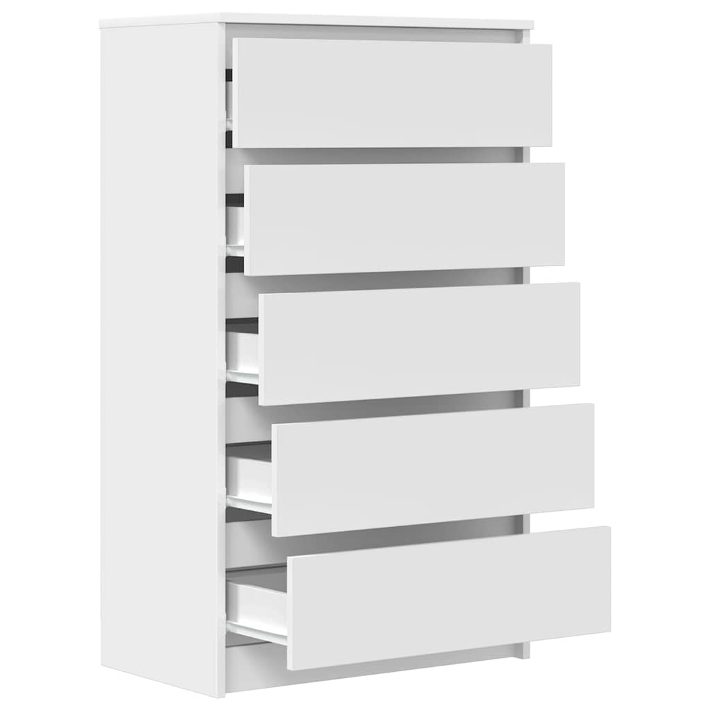 Schubladenschrank Weiß 60x36x103 cm Holzwerkstoff