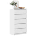 Schubladenschrank Weiß 60x36x103 cm Holzwerkstoff
