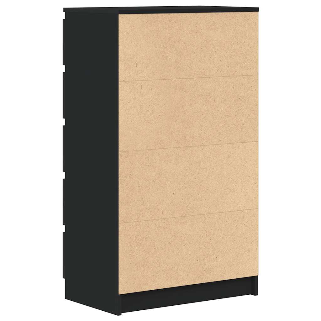 Schubladenschrank Schwarz 60x36x103 cm Holzwerkstoff
