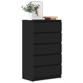 Schubladenschrank Schwarz 60x36x103 cm Holzwerkstoff