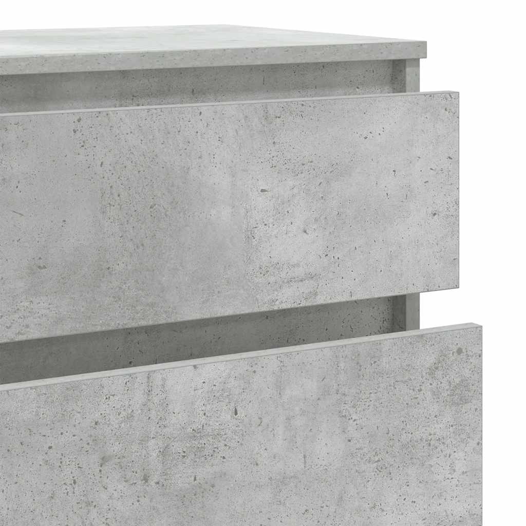 Schubladenschrank Betongrau 60x36x103 cm Holzwerkstoff