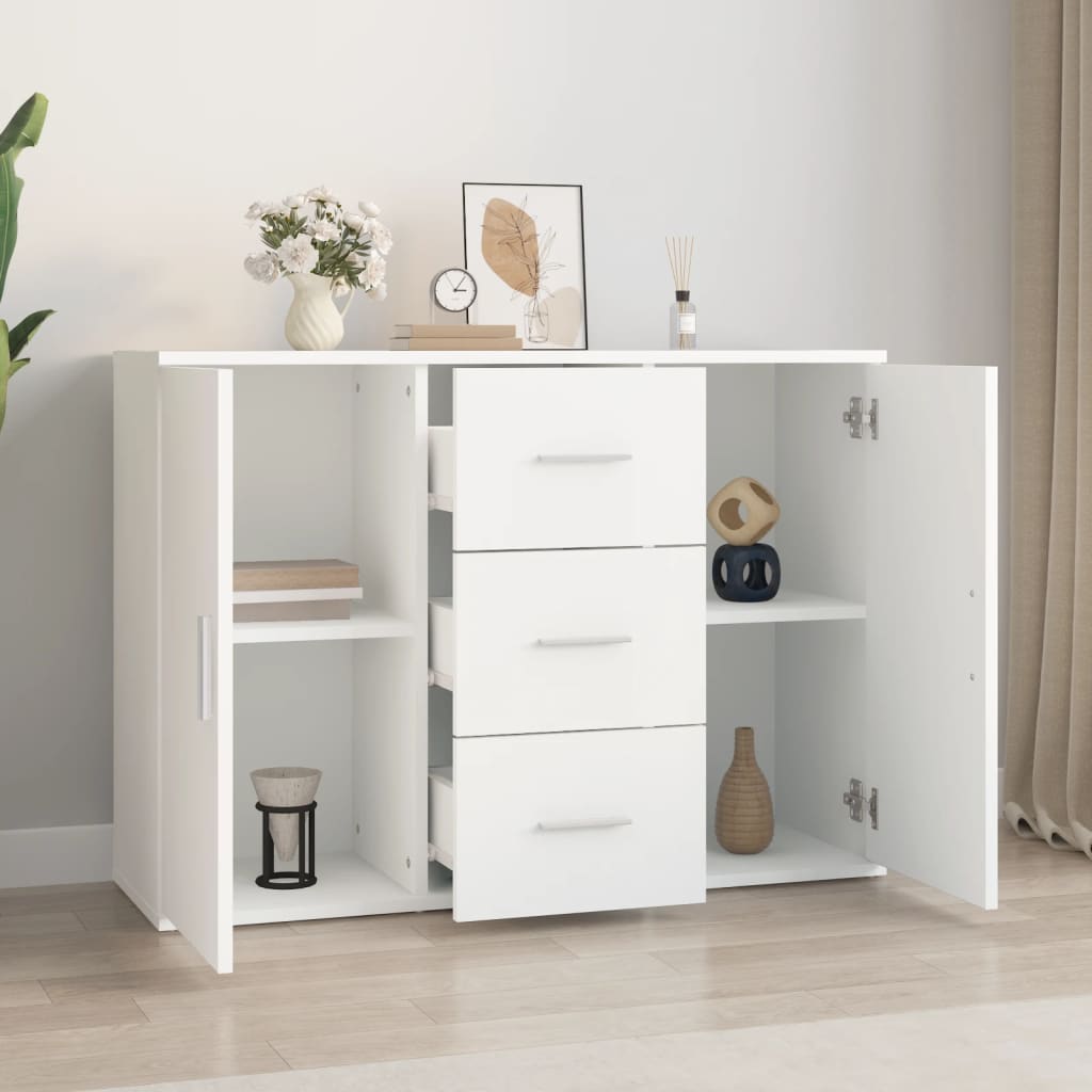 Sideboard Weiß 91x29,5x65 cm Holzwerkstoff