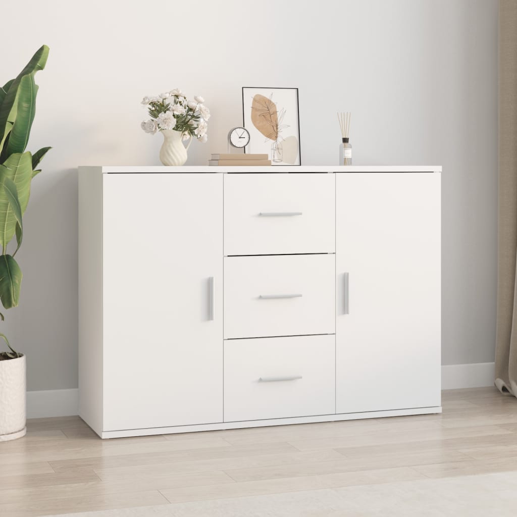 Sideboard Weiß 91x29,5x65 cm Holzwerkstoff