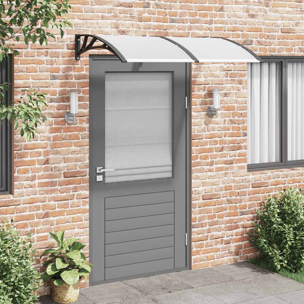 Türvordach Schwarz 150x100 cm Polycarbonat