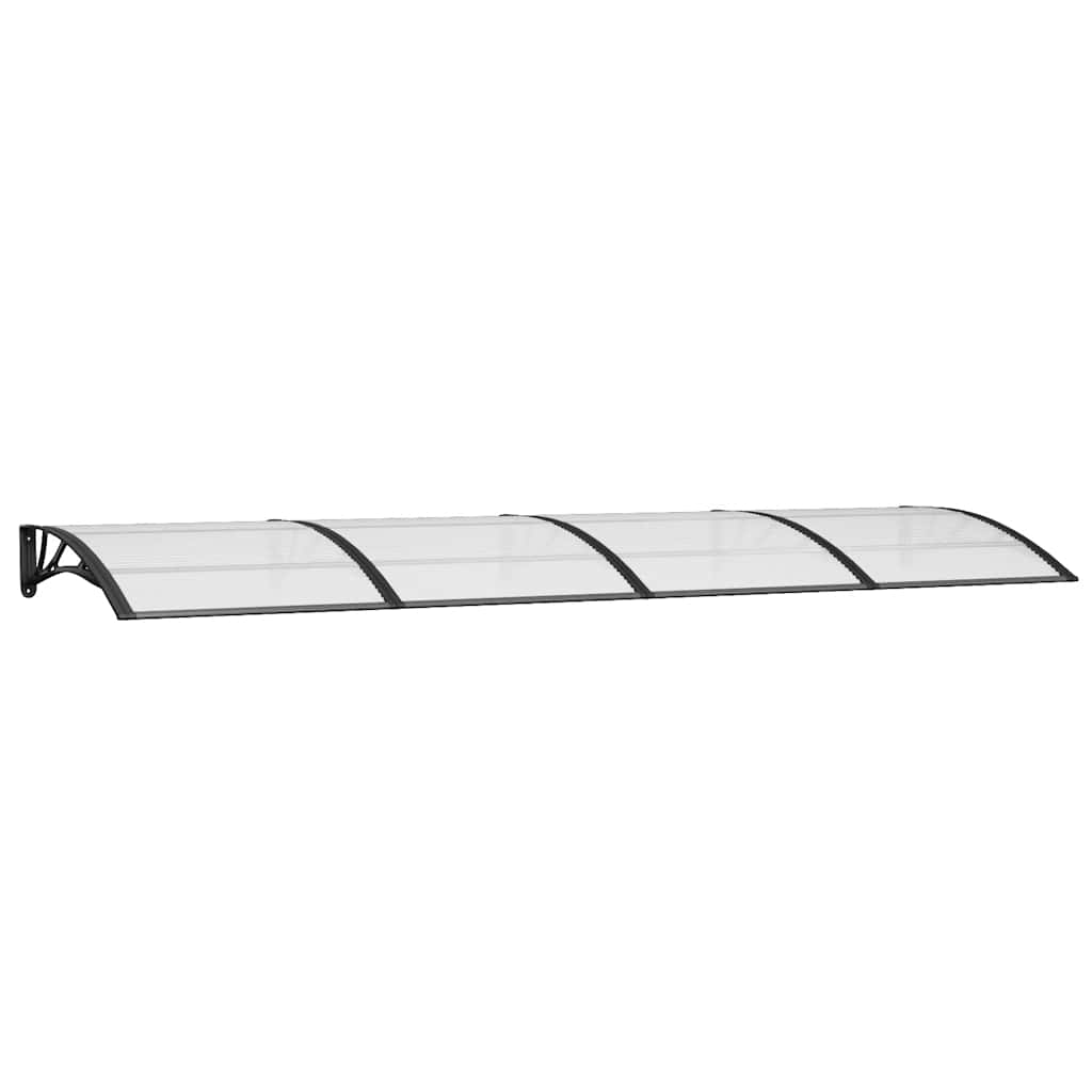 Türvordach Schwarz 350x100 cm Polycarbonat