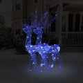 LED-Rentiere 2 Stk. Acryl 120 cm Blau