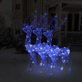 LED-Rentiere 3 Stk. Acryl 120 cm Blau
