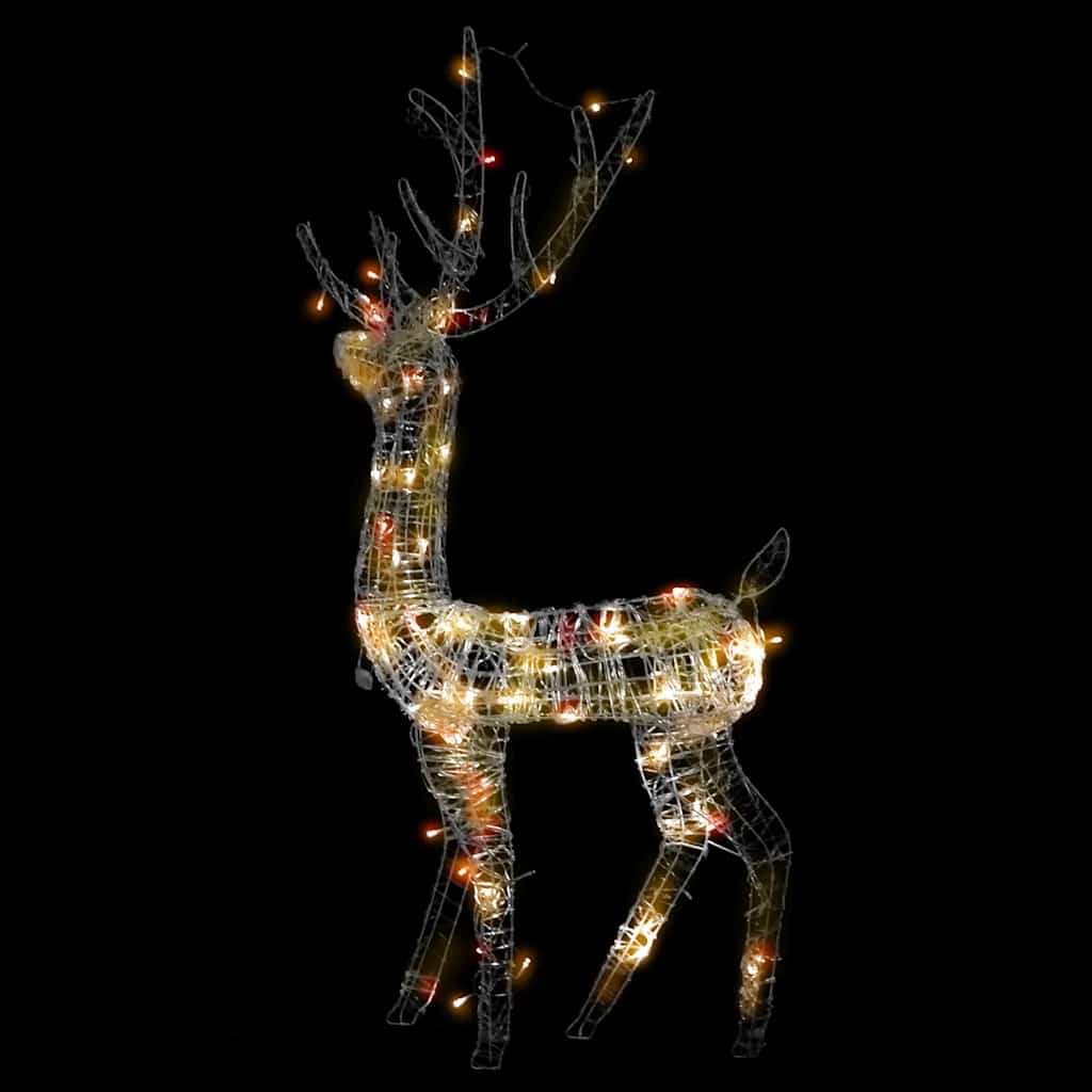 Rentier Weihnachtsdekoration Acryl 3 Stk. 120 cm Mehrfarbig