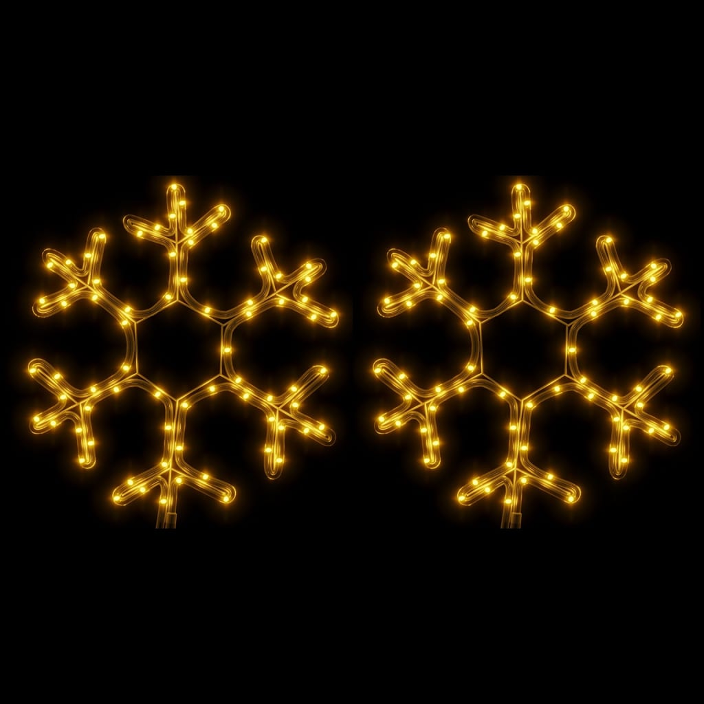 LED-Schneeflocken 2 Stk. Warmweiß 38x37 cm