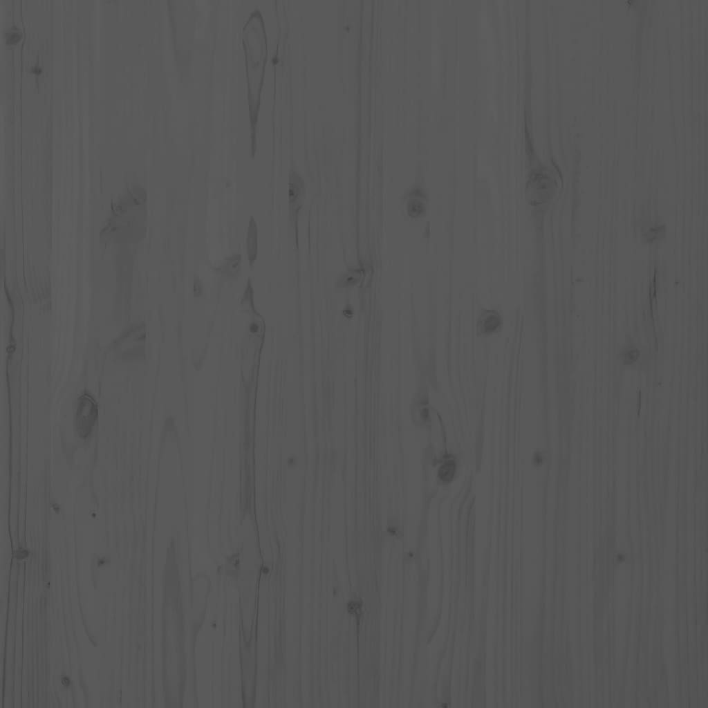Wand-Kopfteil Grau 206x3x91,5 cm Massivholz Kiefer
