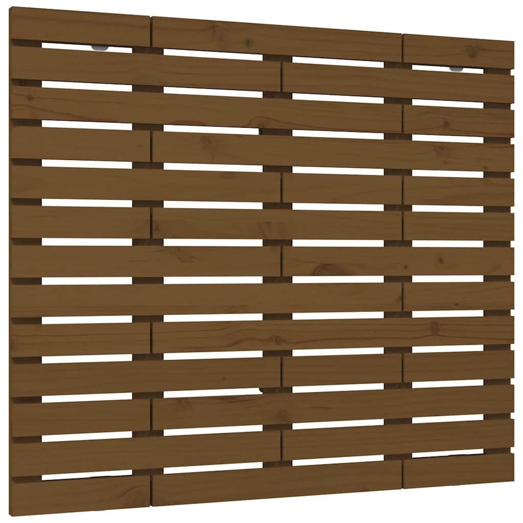 Wand-Kopfteil Honigbraun 96x3x91,5 cm Massivholz Kiefer