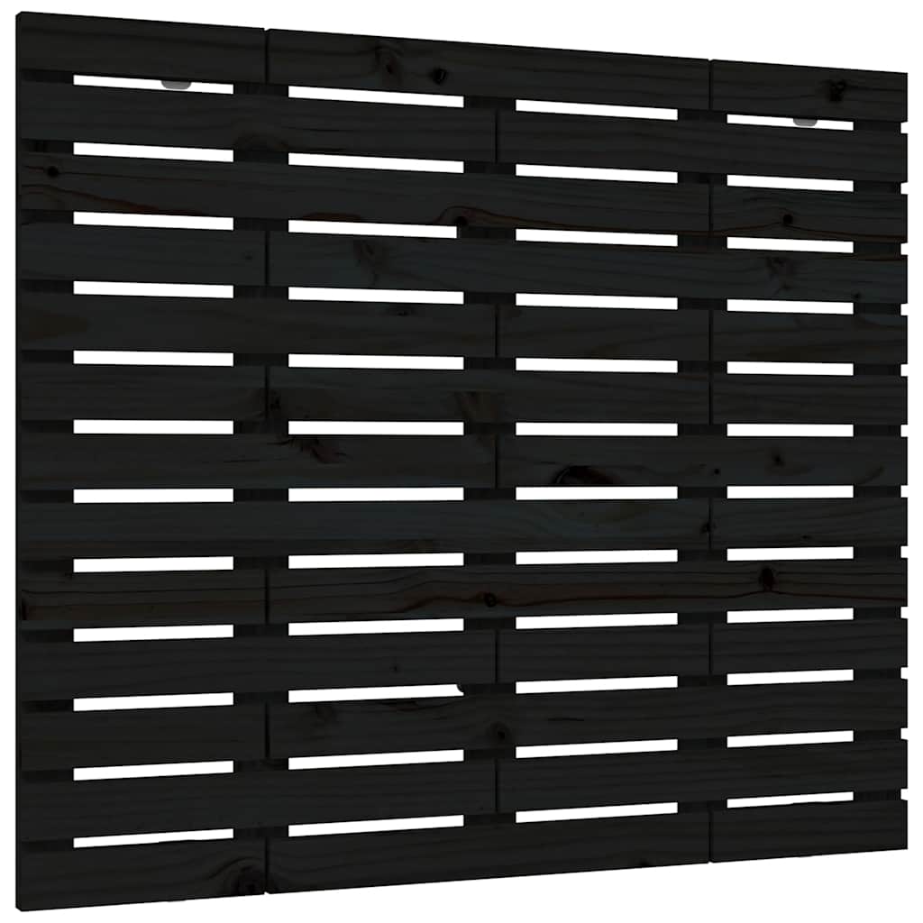 Wand-Kopfteil Schwarz 96x3x91,5 cm Massivholz Kiefer