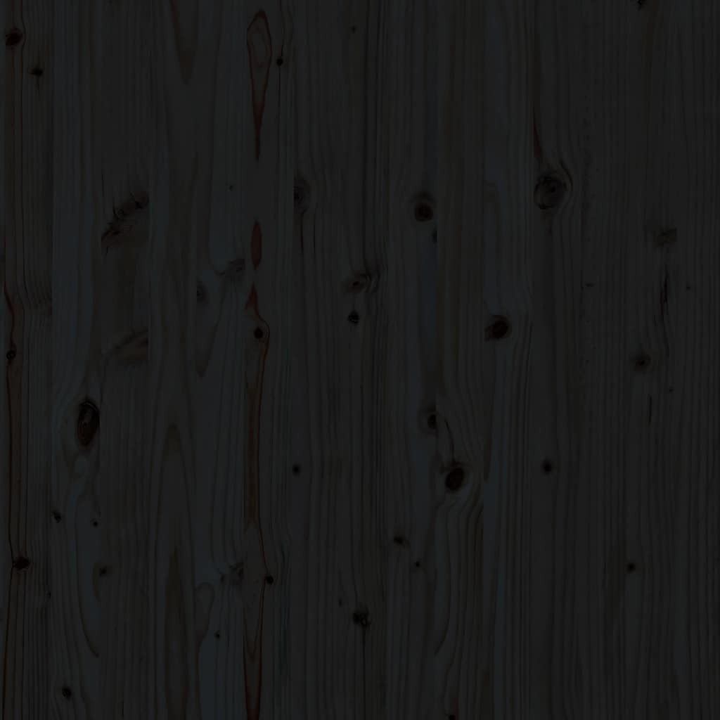 Wand-Kopfteil Schwarz 96x3x91,5 cm Massivholz Kiefer