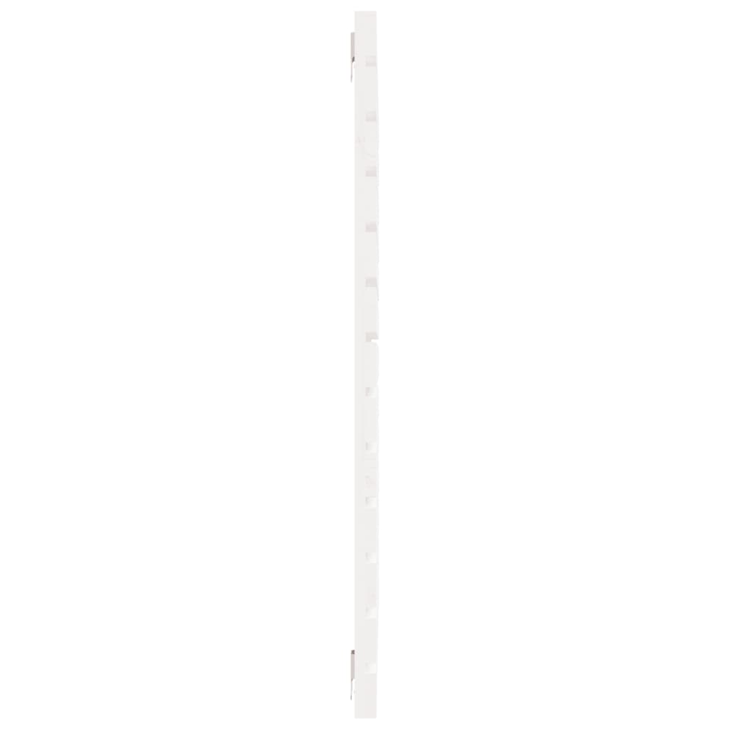 Wand-Kopfteil Weiß 126x3x91,5 cm Massivholz Kiefer