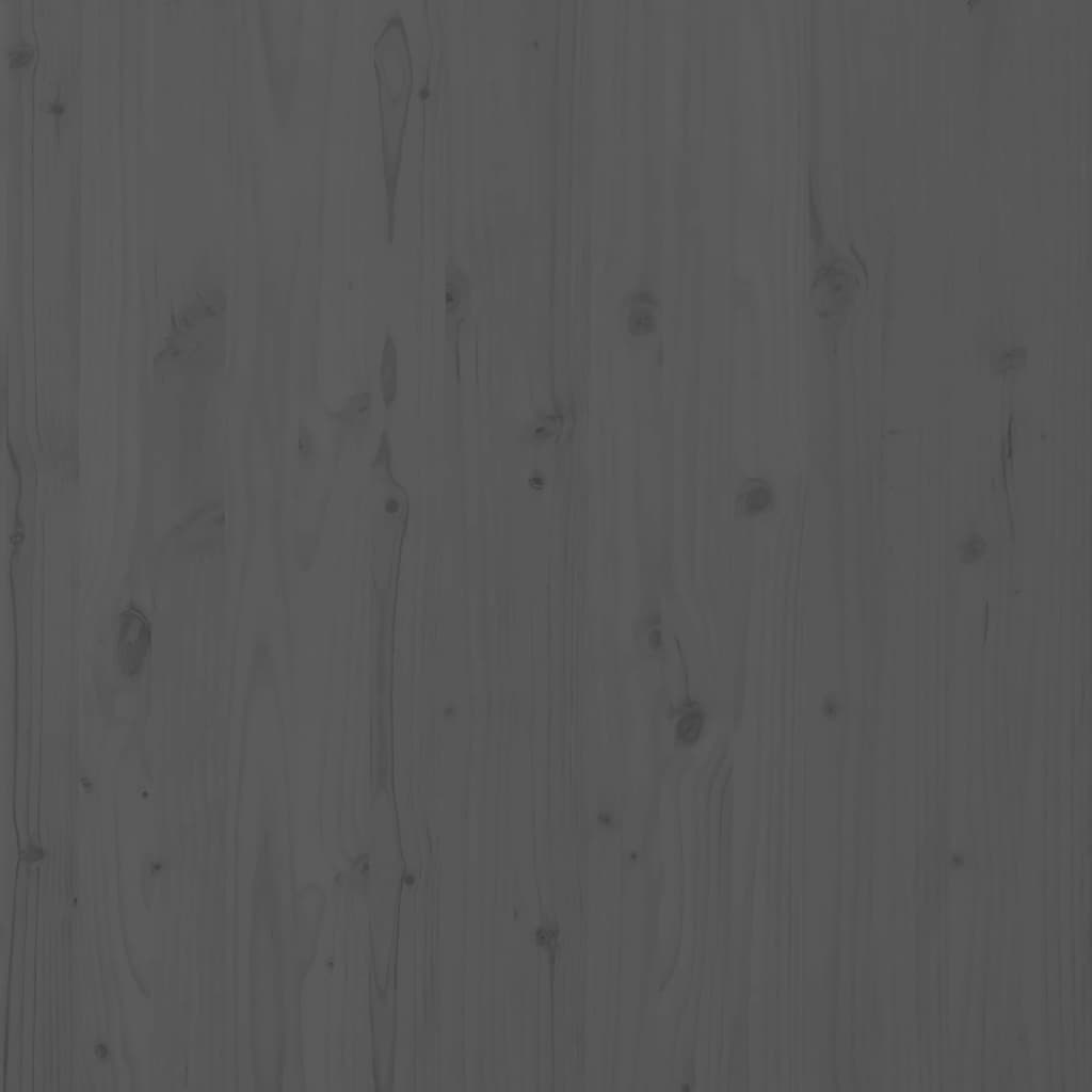 Wand-Kopfteil Grau 146x3x91,5 cm Massivholz Kiefer