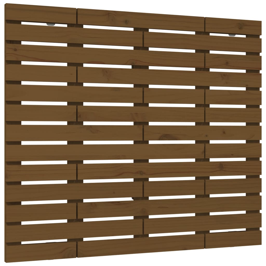 Wand-Kopfteil Honigbraun 146x3x91,5 cm Massivholz Kiefer