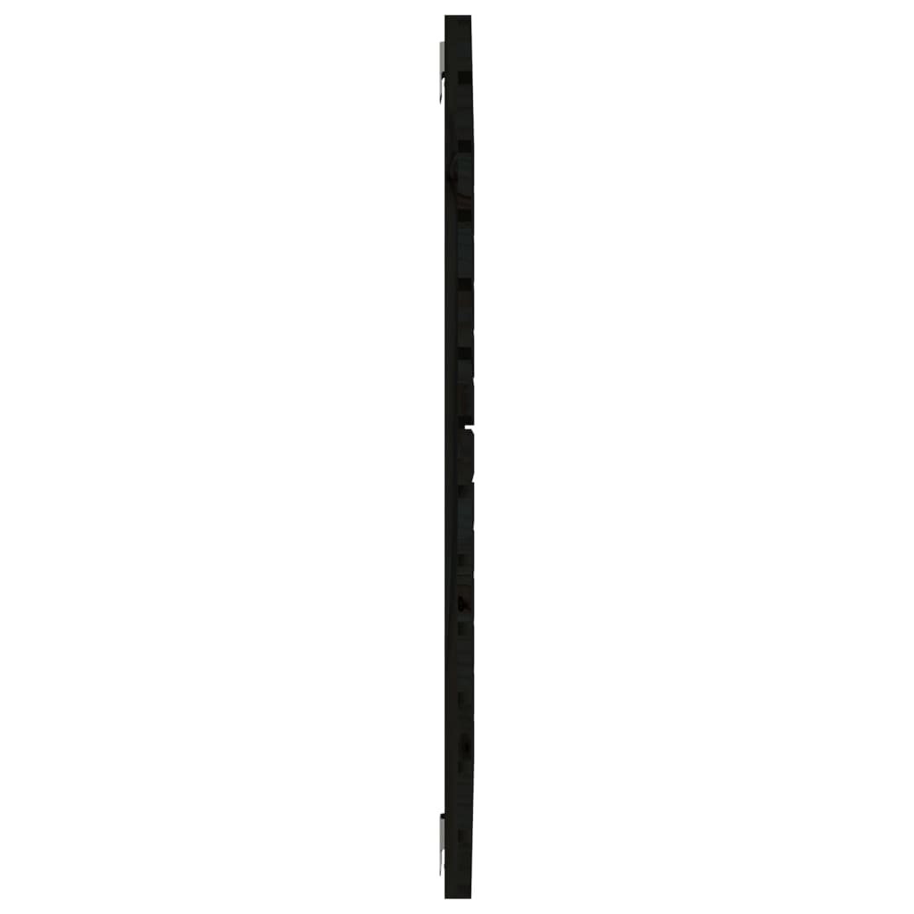 Wand-Kopfteil Schwarz 146x3x91,5 cm Massivholz Kiefer
