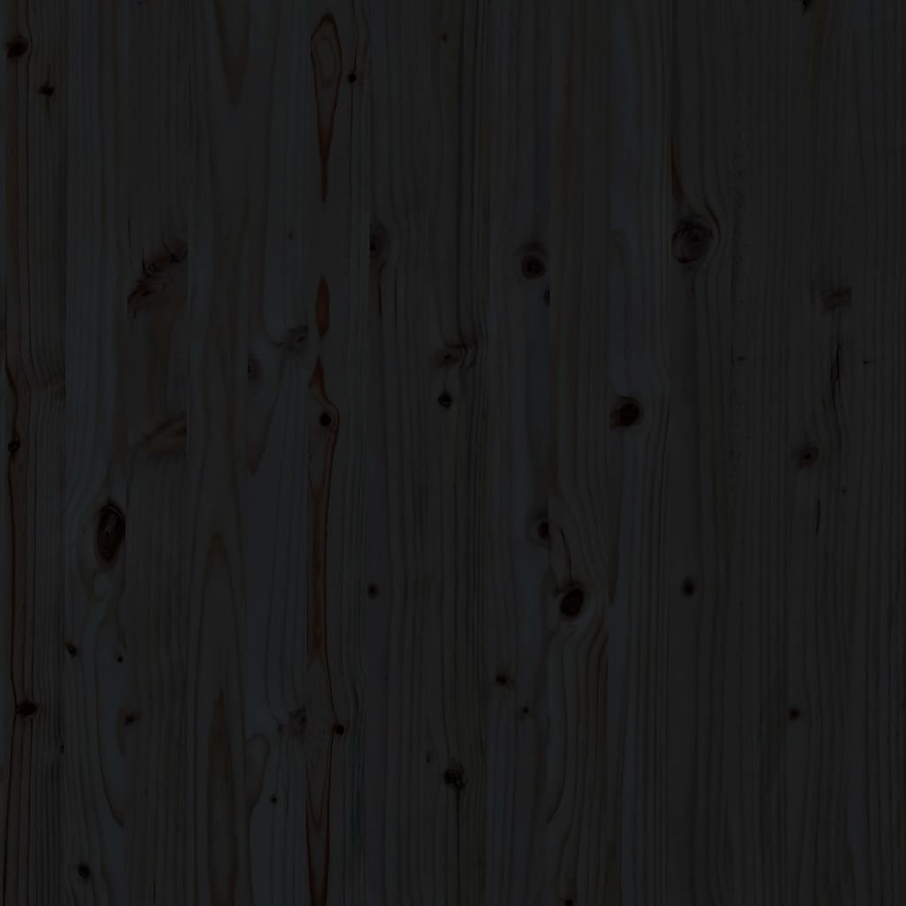 Wand-Kopfteil Schwarz 146x3x91,5 cm Massivholz Kiefer