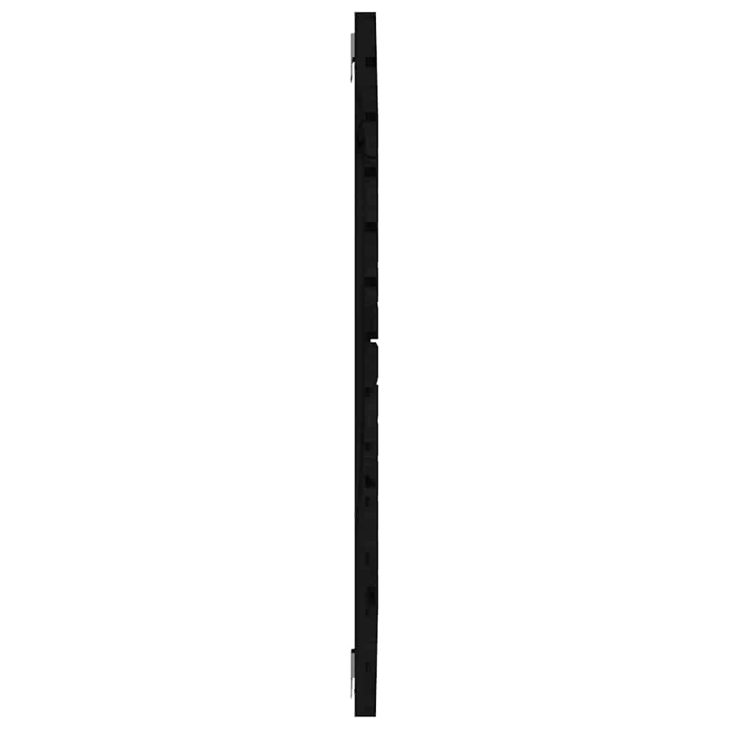 Wand-Kopfteil Schwarz 81x3x91,5 cm Massivholz Kiefer