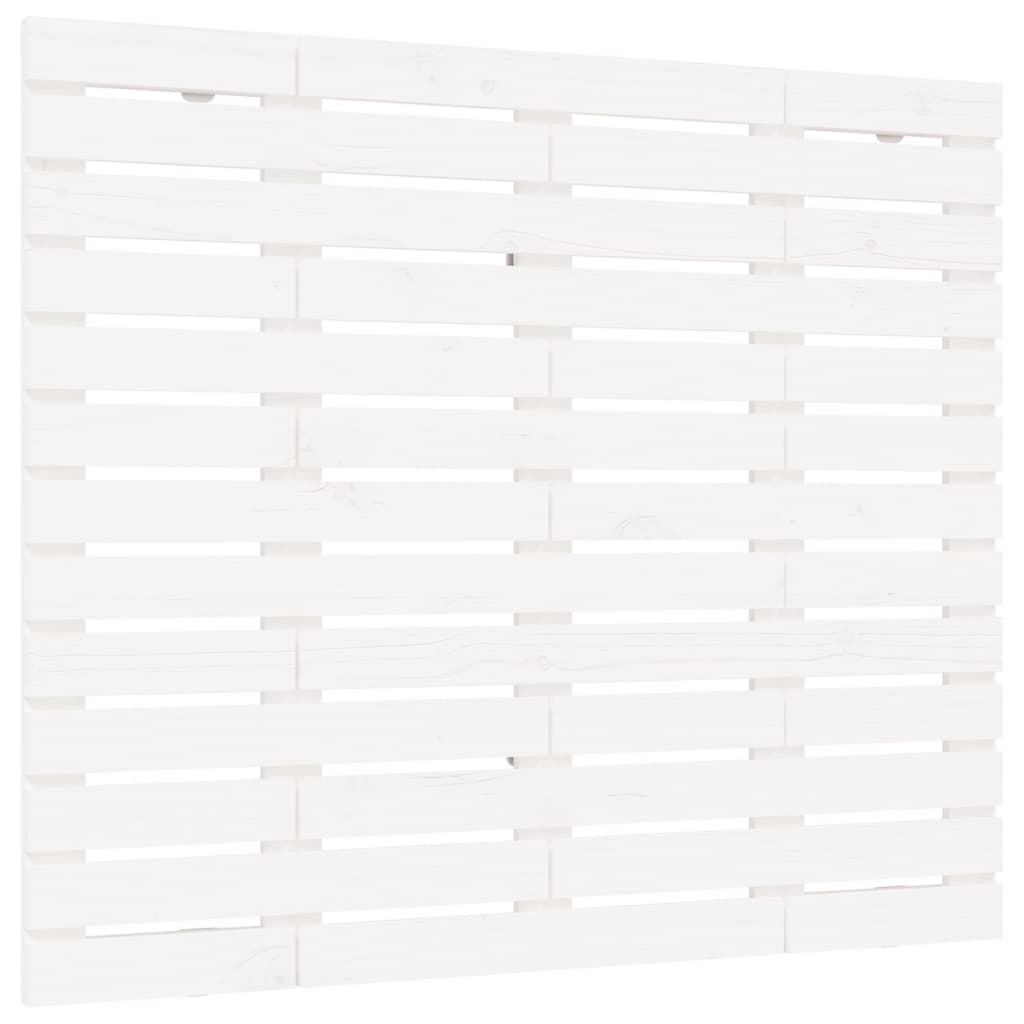 Wand-Kopfteil Weiß 141x3x91,5 cm Massivholz Kiefer