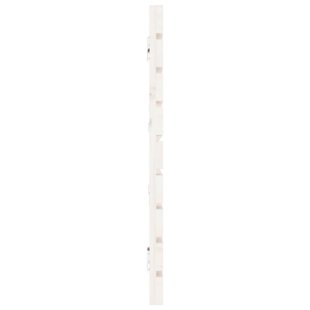 Wand-Kopfteil Weiß 206x3x63 cm Massivholz Kiefer