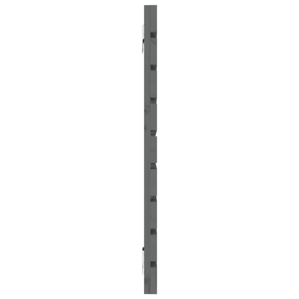 Wand-Kopfteil Grau 146x3x63 cm Massivholz Kiefer