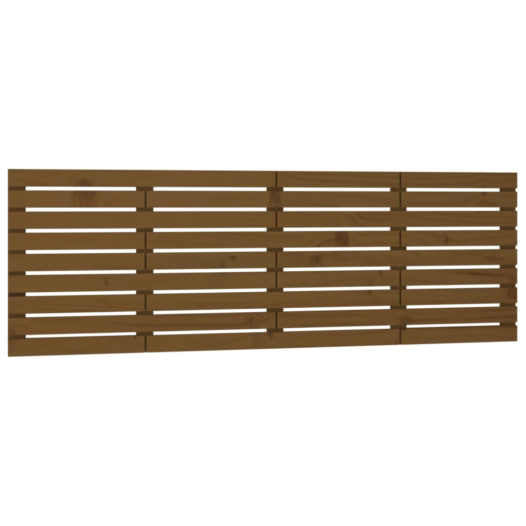 Wand-Kopfteil Honigbraun 166x3x63 cm Massivholz Kiefer