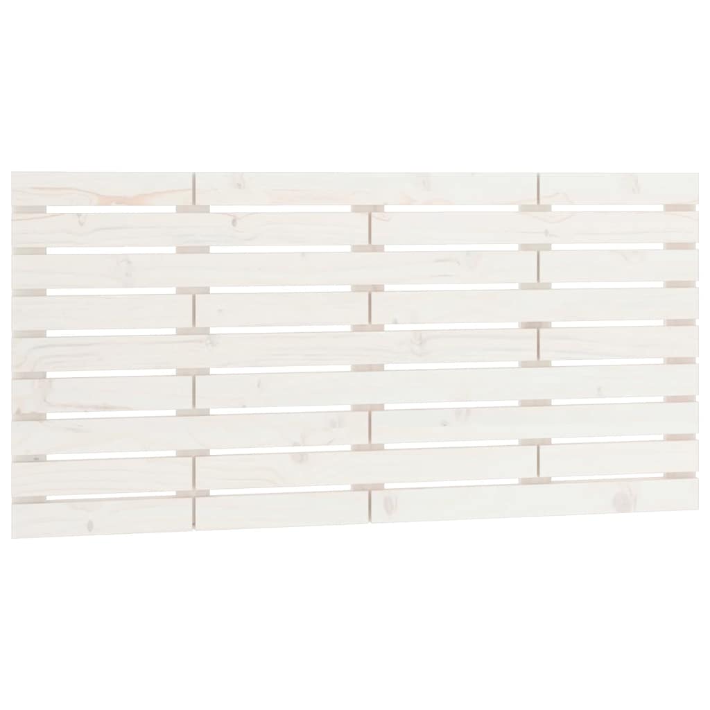 Wand-Kopfteil Weiß 141x3x63 cm Massivholz Kiefer