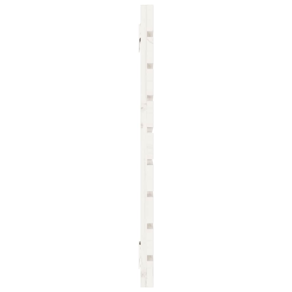 Wand-Kopfteil Weiß 141x3x63 cm Massivholz Kiefer