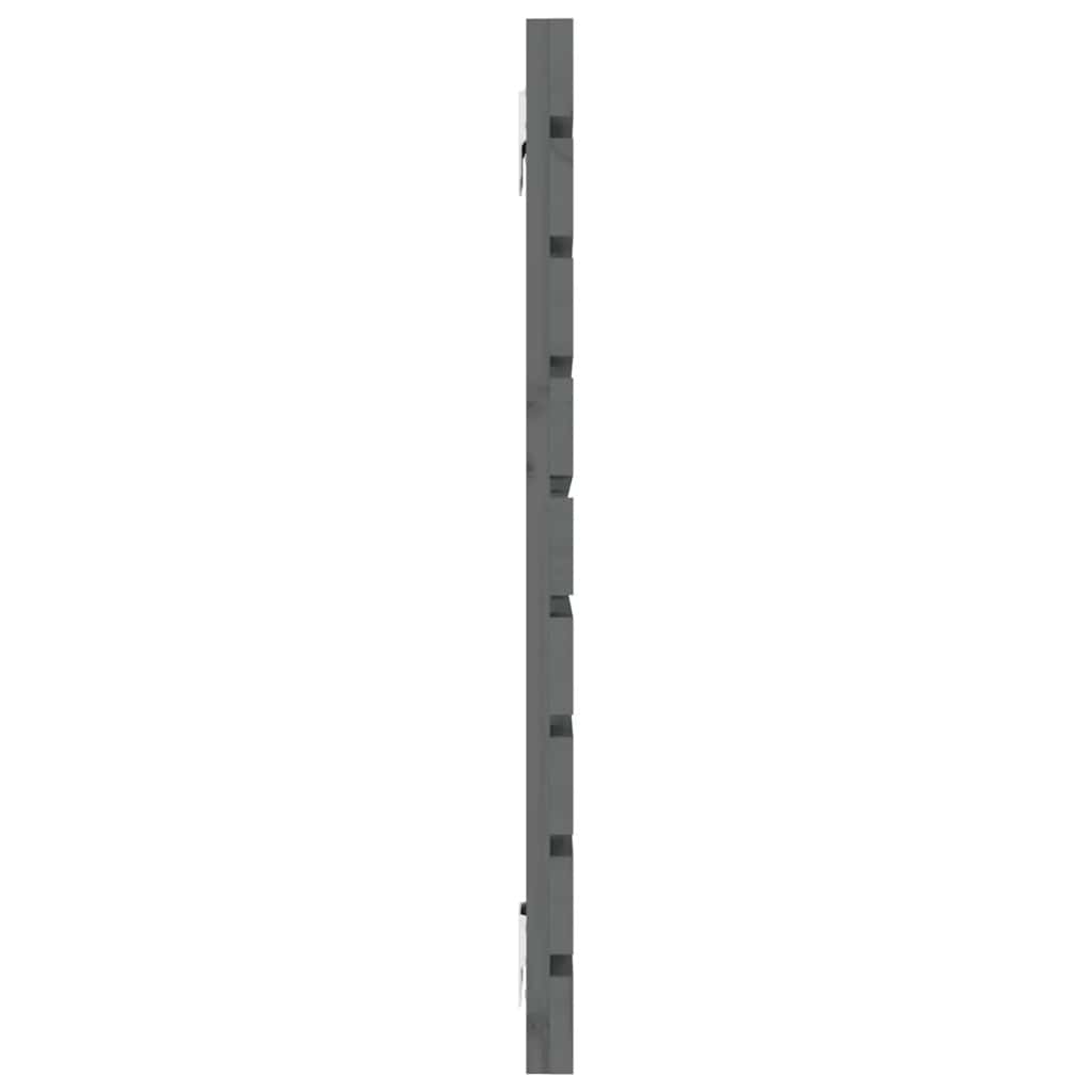 Wand-Kopfteil Grau 141x3x63 cm Massivholz Kiefer