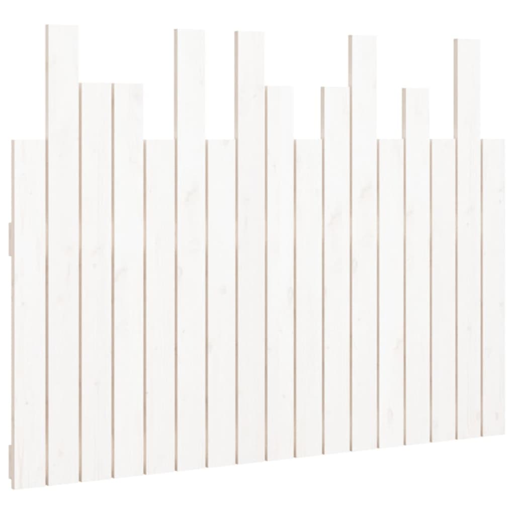 Wand-Kopfteil Weiß 108x3x80 cm Massivholz Kiefer