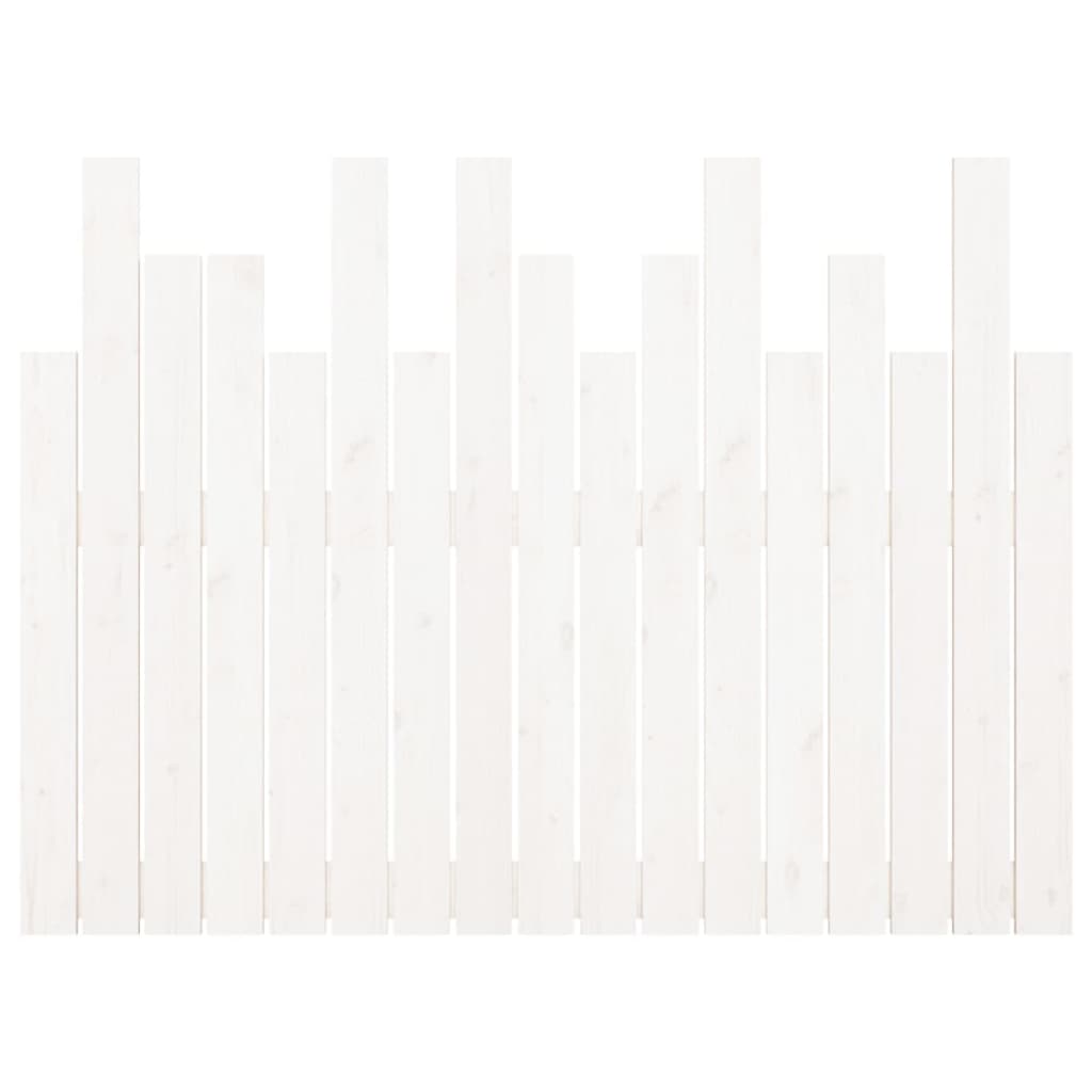 Wand-Kopfteil Weiß 108x3x80 cm Massivholz Kiefer