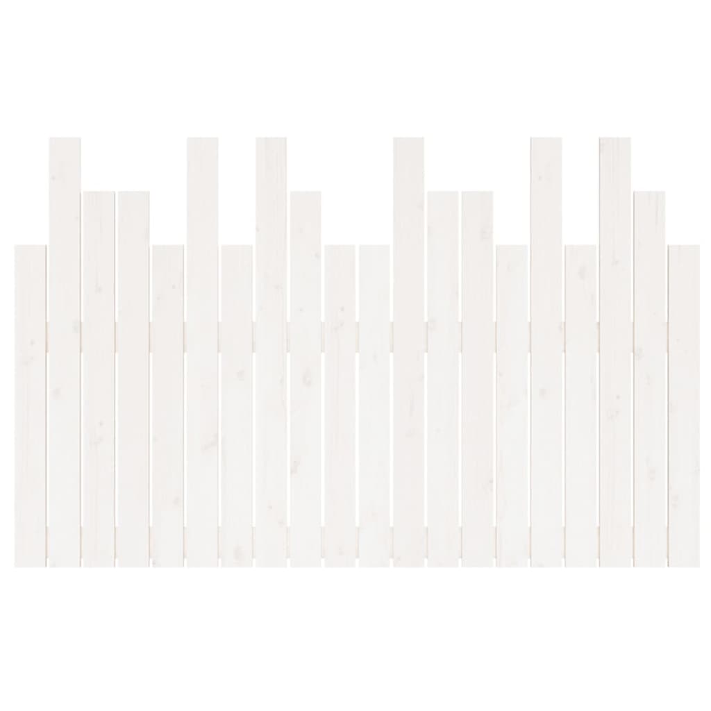Wand-Kopfteil Weiß 127,5x3x80 cm Massivholz Kiefer